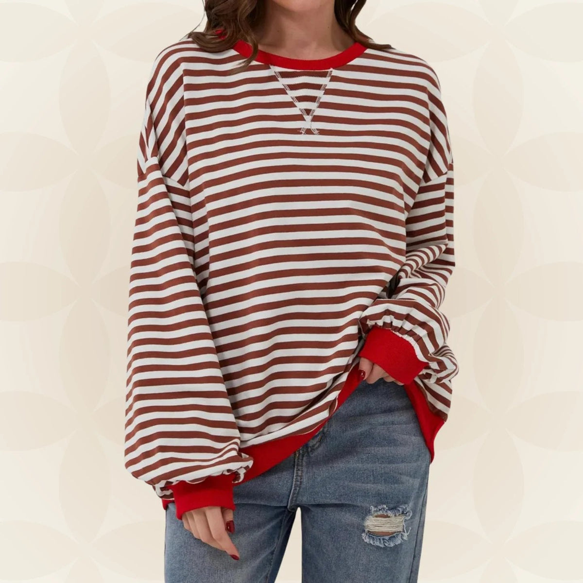 Oversized Striped Sweatshirt