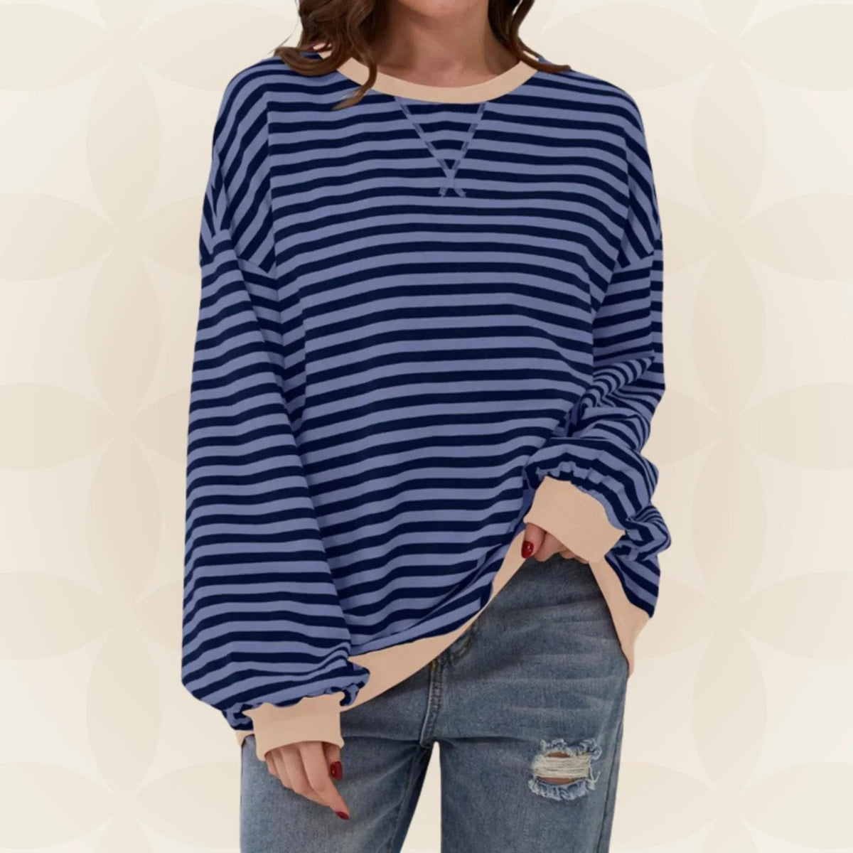 Oversized Striped Sweatshirt