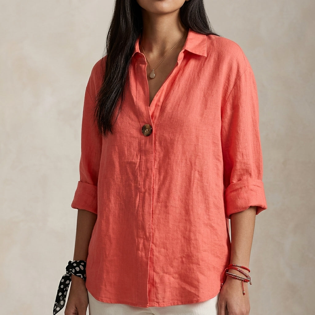 Relaxed V-Neck Blouse