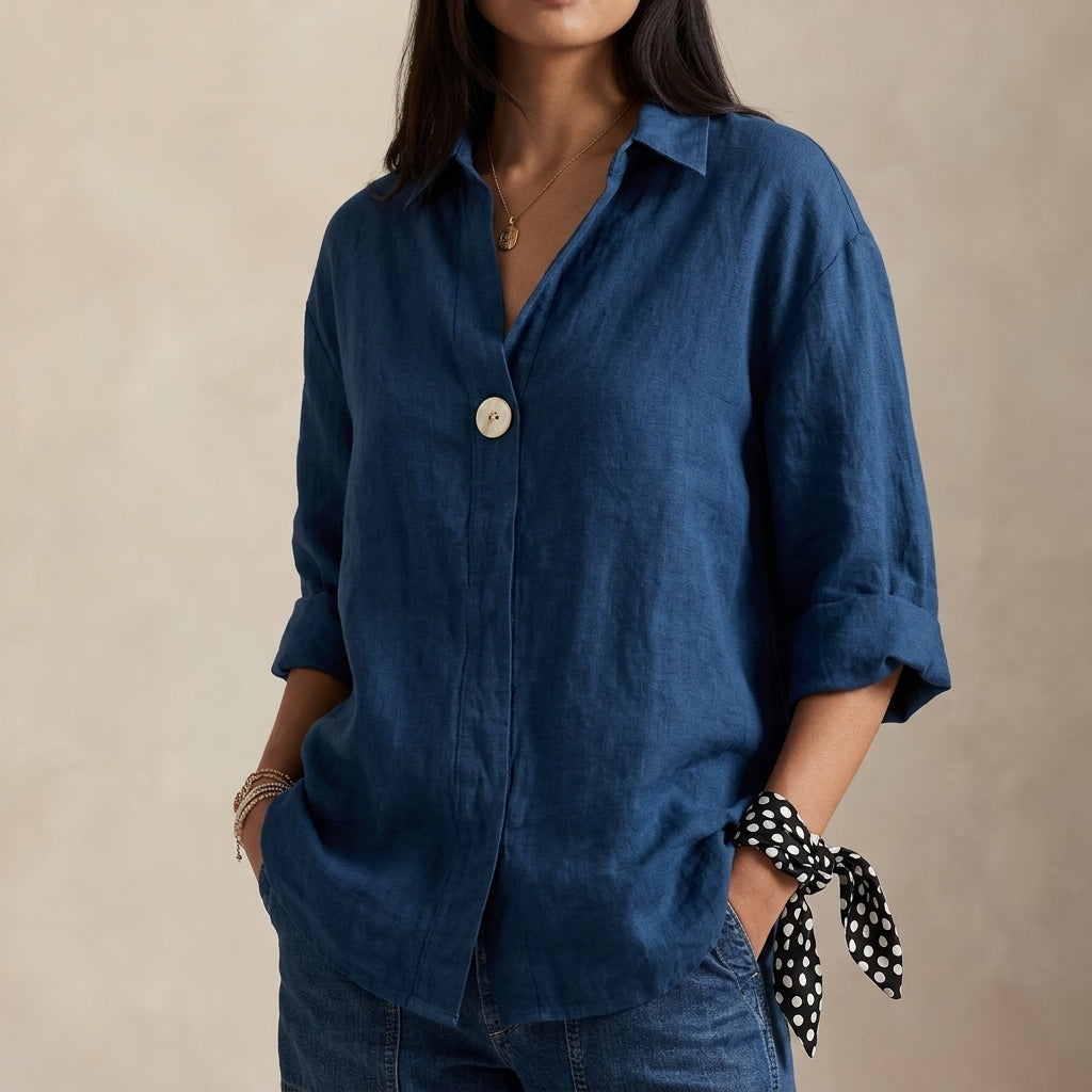 Relaxed V-Neck Blouse