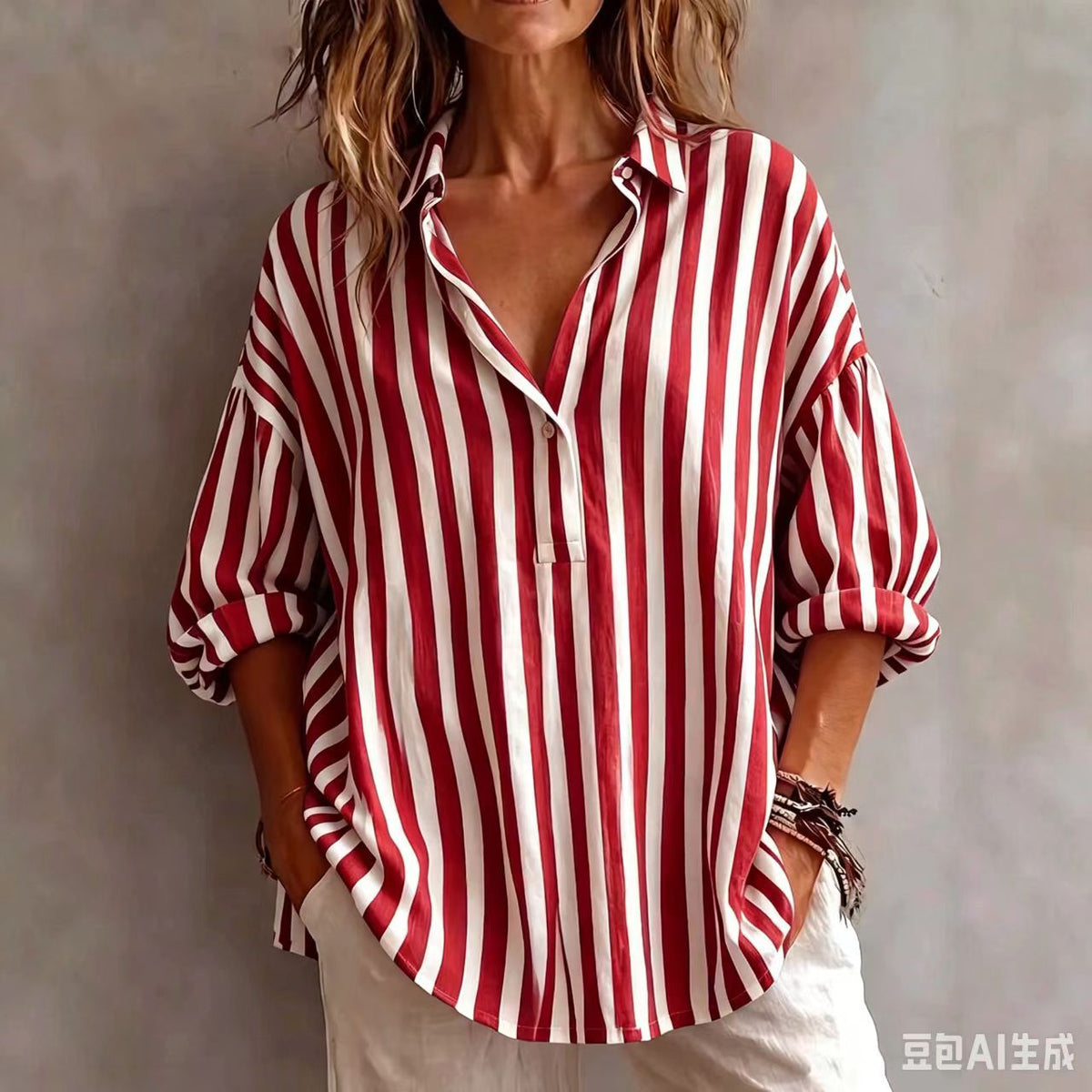 Relaxed Striped Blouse