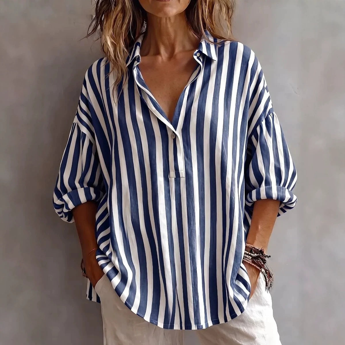 Relaxed Striped Blouse
