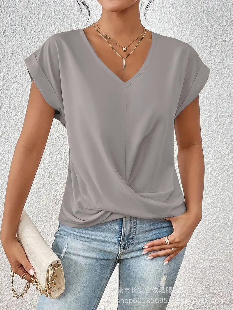 Twist Front V-Neck Top