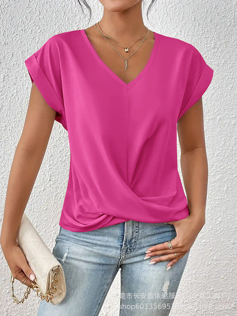 Twist Front V-Neck Top