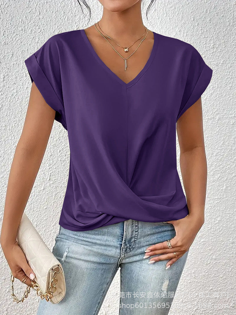 Twist Front V-Neck Top