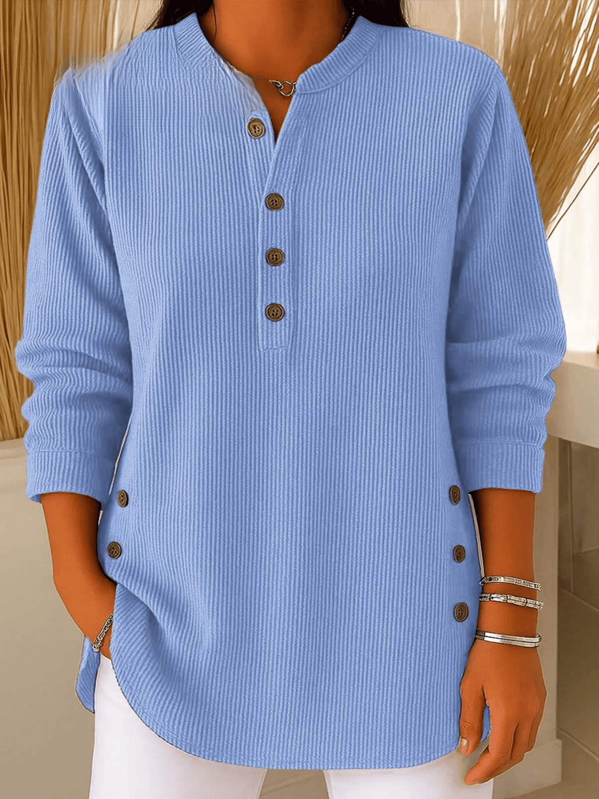 Henley Ribbed Tunic