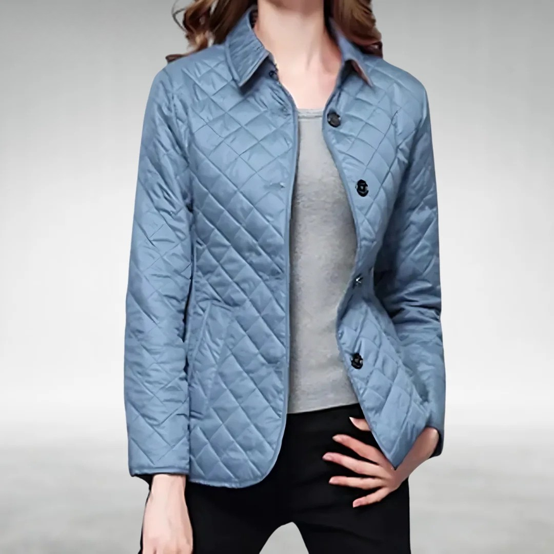 Quilted Lightweight Jacket with Zip-Front Closure