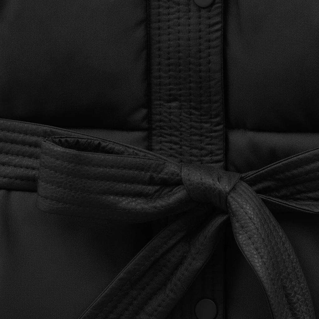 Women's Cozy Belted Winter Puffer Coat
