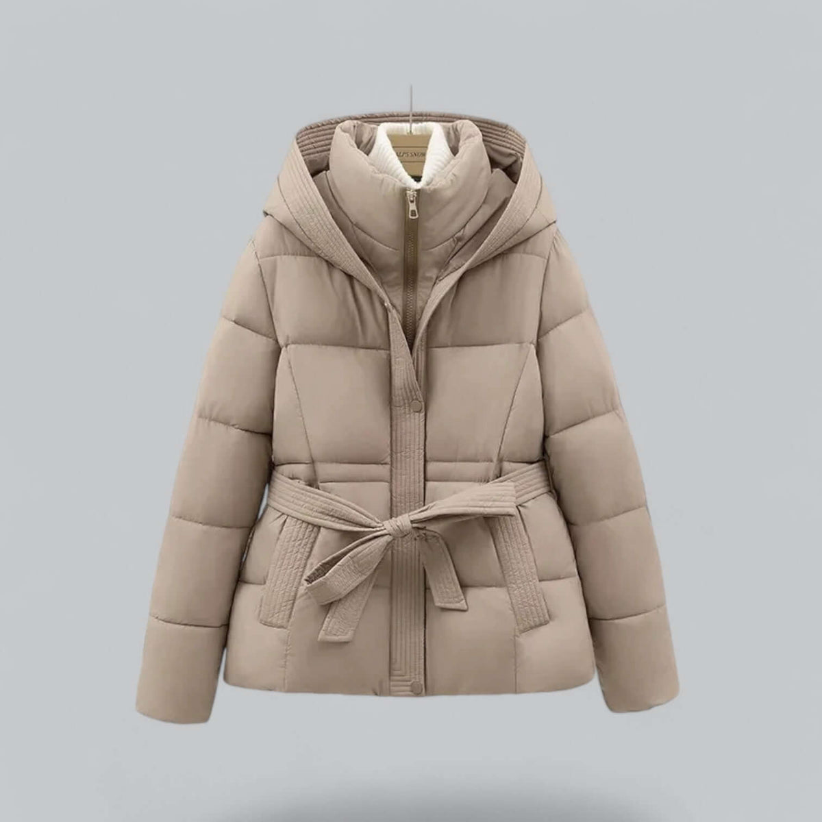 Women's Cozy Belted Winter Puffer Coat