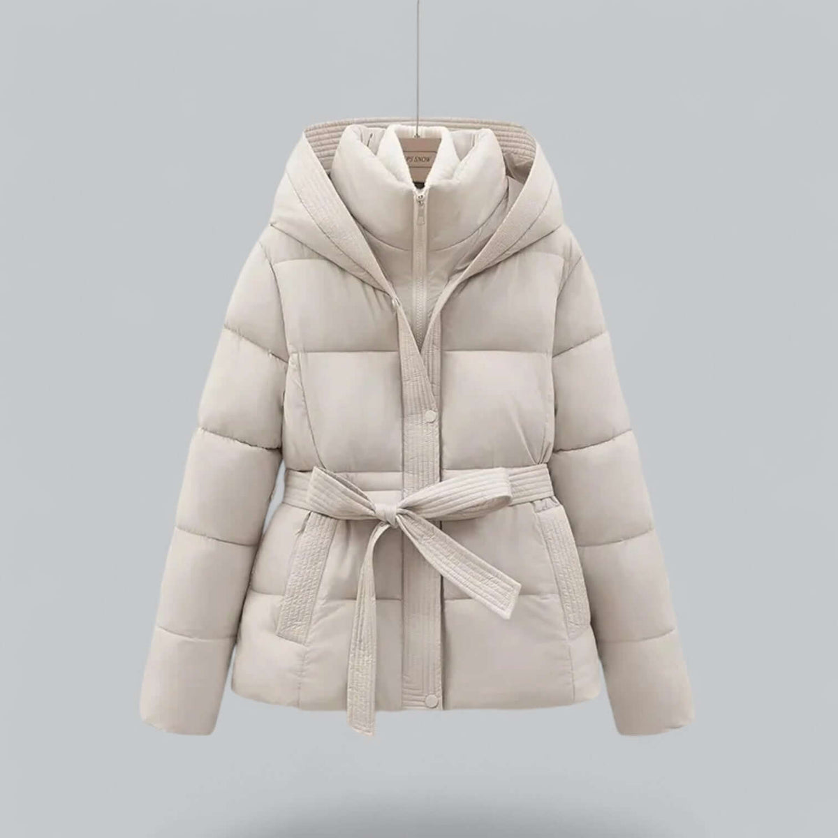 Women's Cozy Belted Winter Puffer Coat