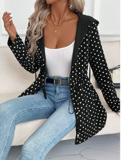 Reversible Longline Coat with Leopard Print Side