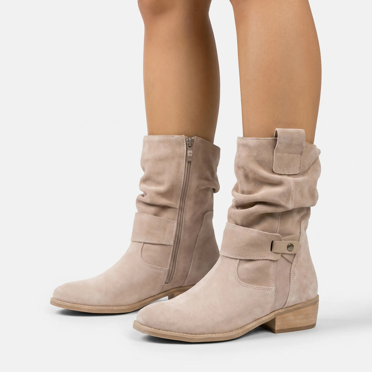 Casual Slouchy Comfort Mid-Calf Boots