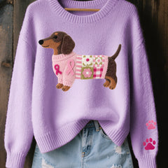 Dachshund Sweater - Purple