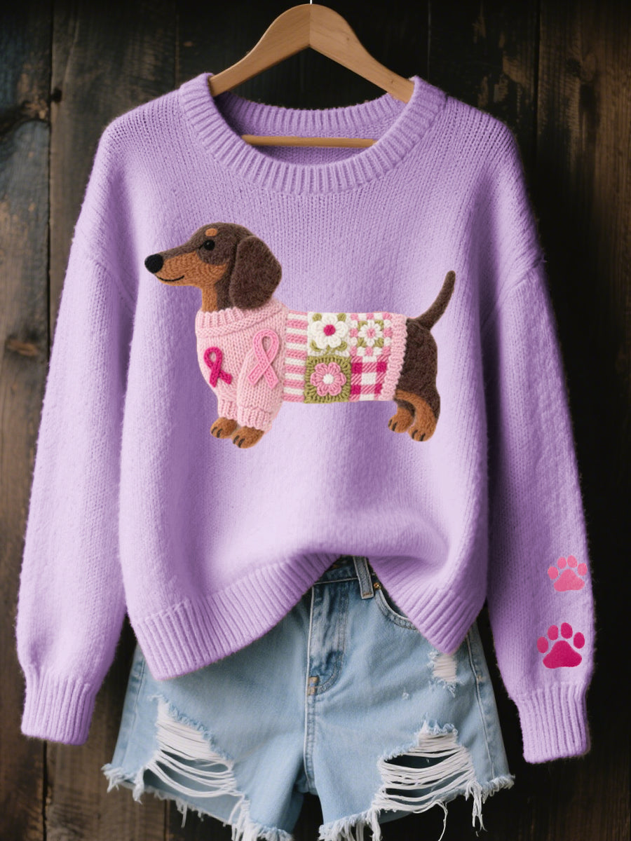Dachshund Sweater - Purple