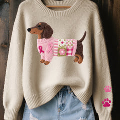 Dachshund Sweater - Beige