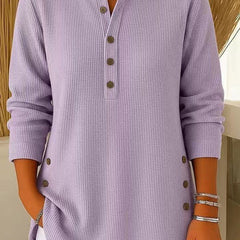 Henley Ribbed Tunic - Lavender
